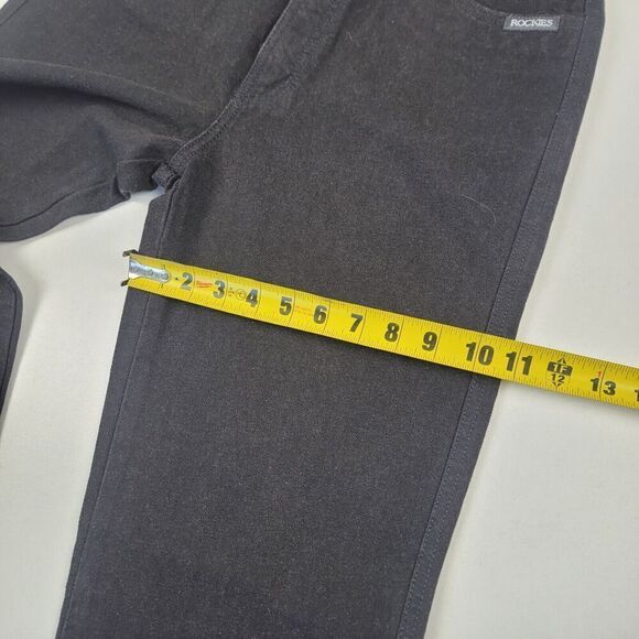 VTG Western Rockies‎ Black Denim Jeans 29/9 Inseam 36 Bareback Rocky Mountain - Picture 12 of 16